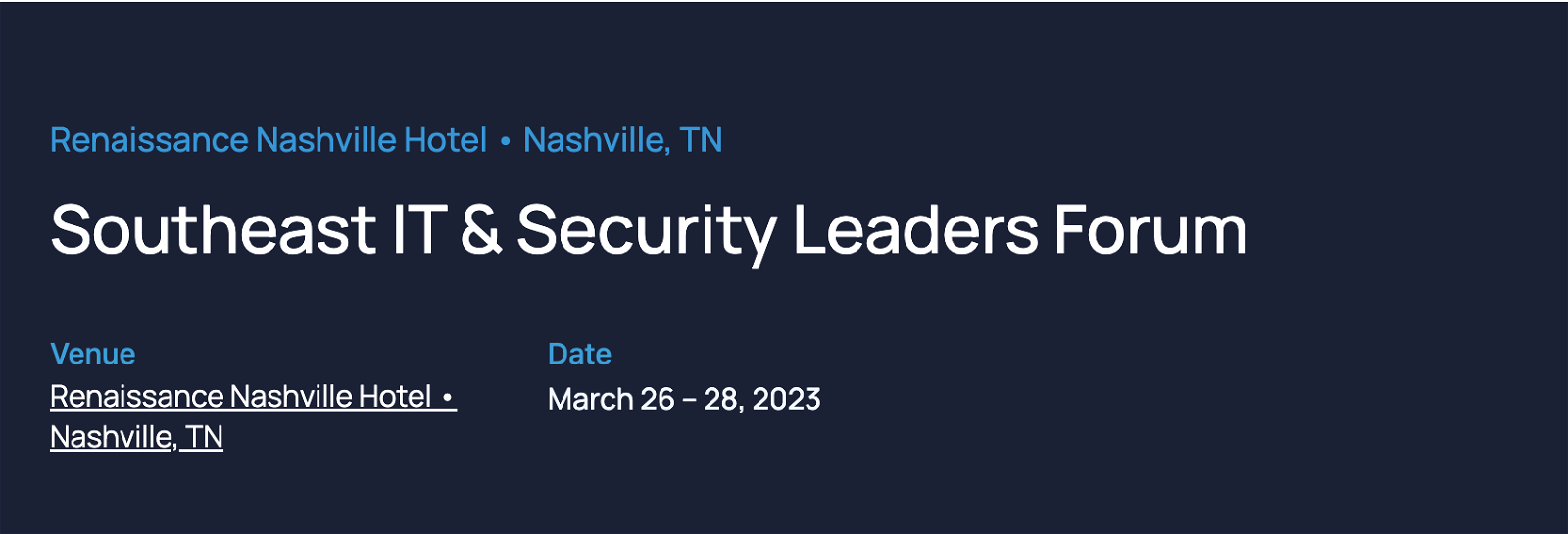 Sinc IT Security Leaders Forum 2023